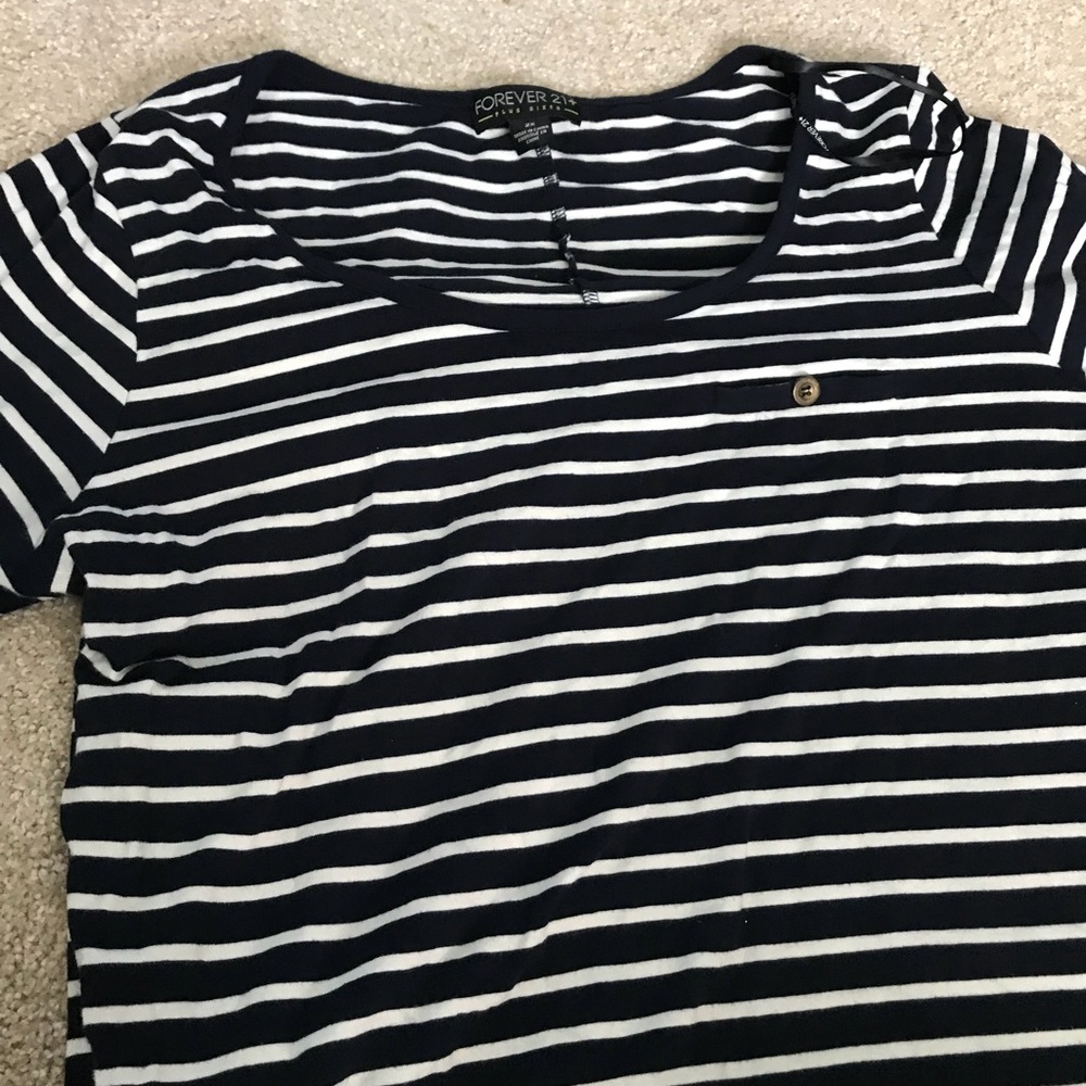 Soft Blue & White Stripe Dress - Picture 1 of 3